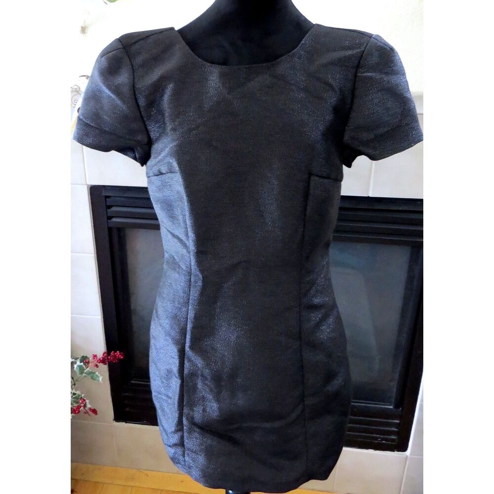 Express Black Sparkle Mini Dress w/Open Back Size 8 EUC - Picture 7 of 11